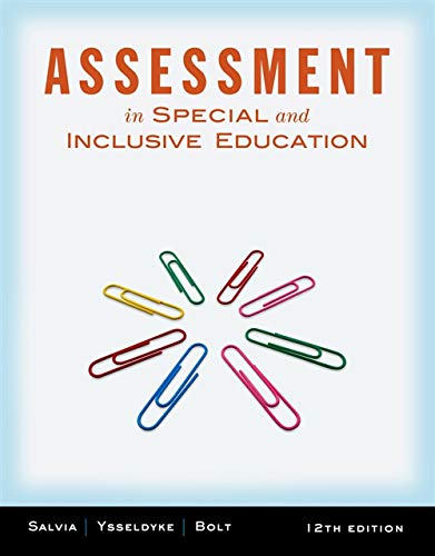 Imagen de archivo de Assessment: In Special and Inclusive Education a la venta por BooksRun