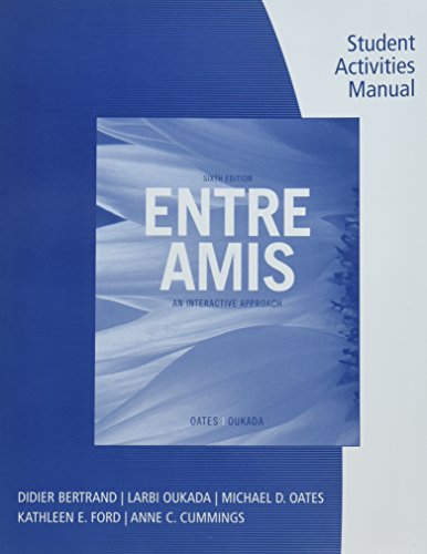 9781111833480: Entre Amis Student Activities Manual