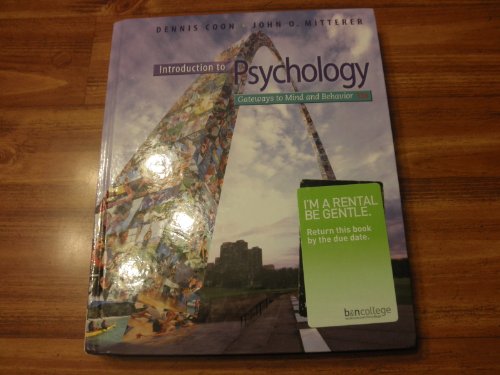 Beispielbild fr Introduction to Psychology: Gateways to Mind and Behavior, 13th Edition zum Verkauf von Taha Shop