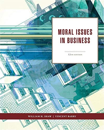 Imagen de archivo de Moral Issues in Business a la venta por Better World Books