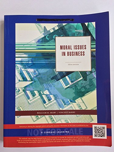 Beispielbild fr Moral Issues Business 12e (Instructor's Edition) zum Verkauf von BookHolders