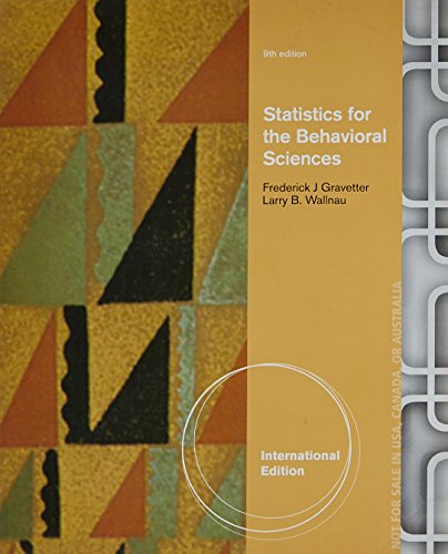 9781111839550: Statistics for the Behavioral Sciences, International Edition