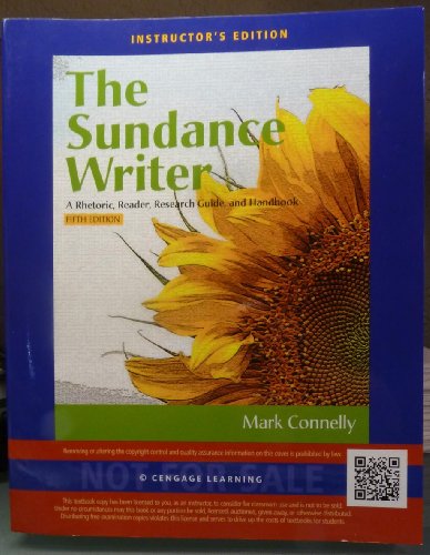 9781111840228: The Sundance Writer: A Rhetoric, Reader, Research Guide and Handbook