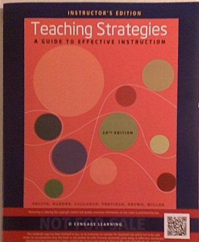 Stock image for Teaching Strategies (10th edition) for sale by The Book Bin