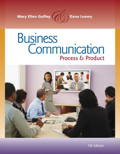 Bundle: Business Communication: Process and Product (with meguffey.com Printed Access Card), 7th + WebTutorâ„¢ on Angel 1-Semester Printed Access Card (9781111868031) by Guffey, Mary Ellen; Loewy, Dana