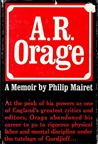 9781111912086: A. R. Orage : a memoir