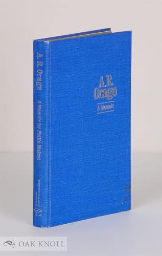 9781111912086: A. R. Orage : a memoir