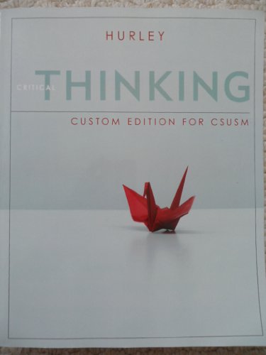 Imagen de archivo de Critical Thinking (Custom Edition For CSUSM) a la venta por Better World Books: West