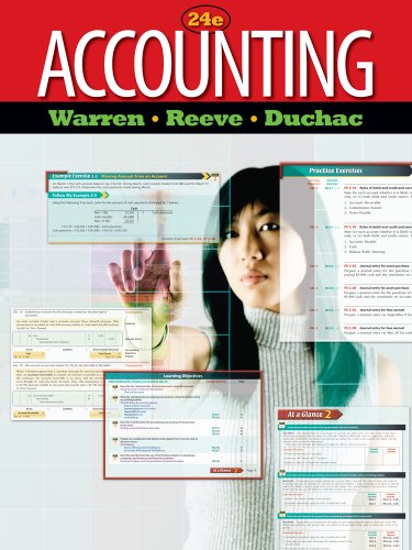Bundle: Accounting, 24th + WebTutorâ„¢ on WebCTâ„¢ Printed Access Card (9781111986049) by Warren, Carl S.; Reeve, James M.; Duchac, Jonathan
