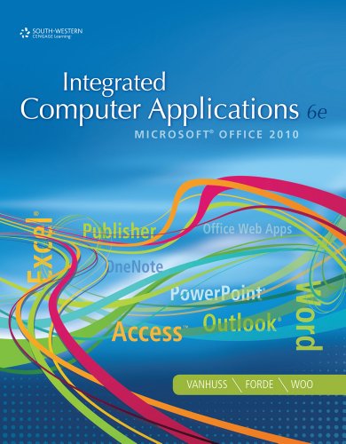 Beispielbild fr Integrated Computer Applications zum Verkauf von BooksRun