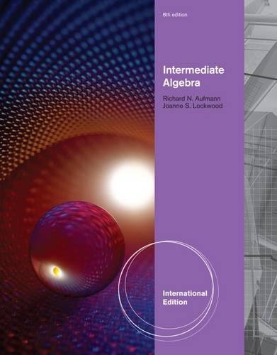 9781111989323: Intermediate Algebra, International Edition