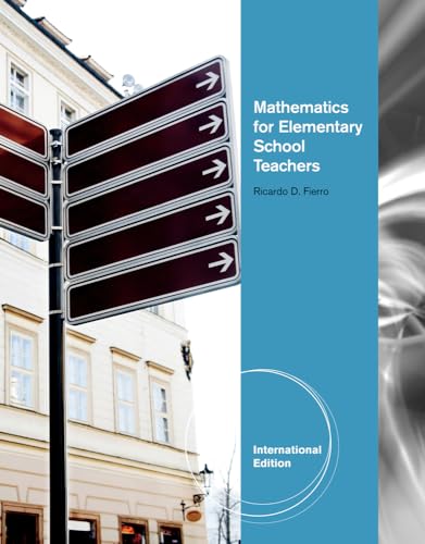 Stock image for MATHEMATICS FOR ELEMENTARY SCHOOL TEACHERS, INTERNATIONAL EDITION, 1ST EDITION for sale by Greenpine Books