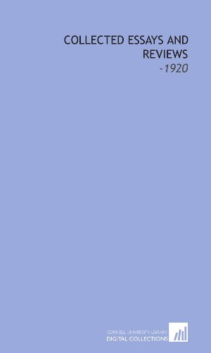 Collected Essays and Reviews: -1920 (9781112157417) by James, William