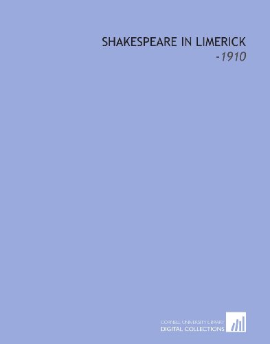 Beispielbild fr Shakespeare in Limerick: -1910 zum Verkauf von Revaluation Books