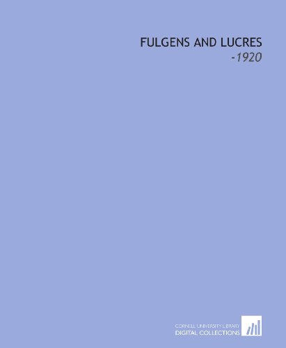Fulgens and Lucres: -1920 (9781112255120) by Medwall, Henry