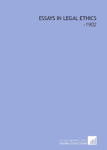 9781112273377: Essays in Legal Ethics: -1902