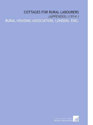 Imagen de archivo de Cottages for Rural Labourers a la venta por Revaluation Books