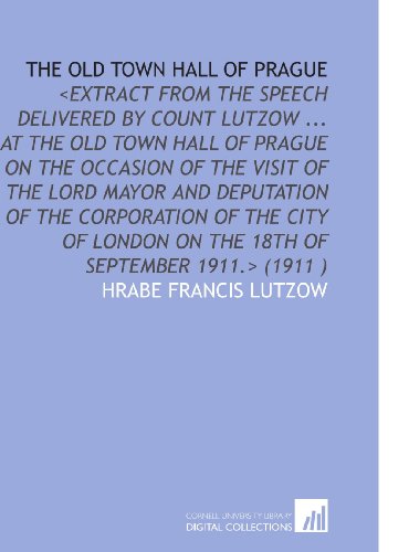 Imagen de archivo de The Old Town Hall of Prague a la venta por Revaluation Books