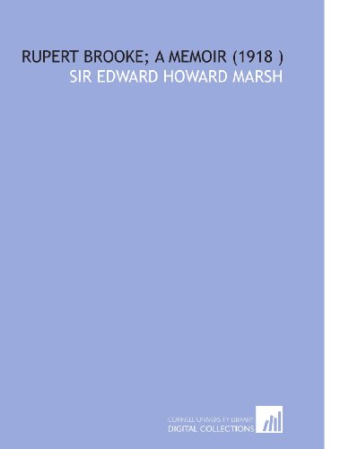 Stock image for Rupert Brooke; a Memoir (1918 ) for sale by Revaluation Books