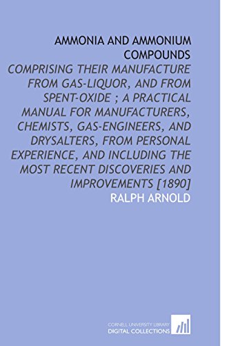 Ammonia and Ammonium Compounds (9781112584626) by Arnold, Ralph