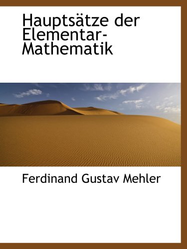 9781113019424: Hauptstze der Elementar-Mathematik