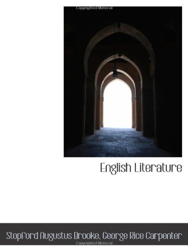 Stock image for English Literature for sale by Revaluation Books