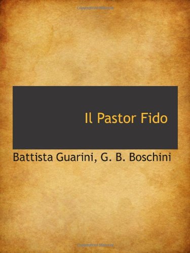 Stock image for Il Pastor Fido for sale by Revaluation Books