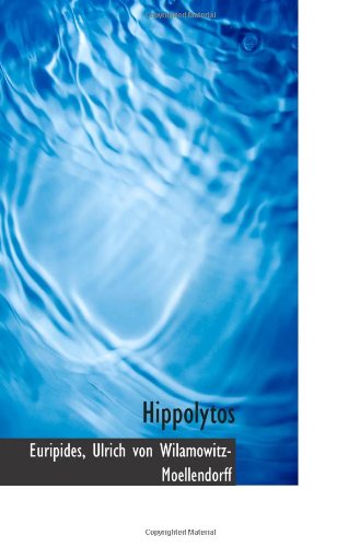 Imagen de archivo de Hippolytos a la venta por Revaluation Books