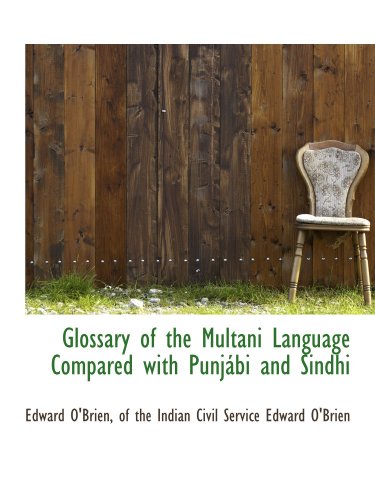 Stock image for Glossary of the Multani Language Compared with Punjbi and Sindhi for sale by Revaluation Books