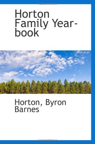 Stock image for Horton Family Year-book for sale by Revaluation Books