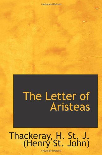 Imagen de archivo de The Letter of Aristeas a la venta por Revaluation Books