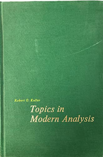 9781114125711: Topics in Modern Analysis