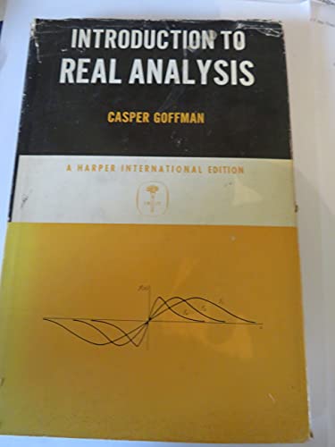 9781114139855: Introduction to real analysis (Harper's series in modern mathematics)