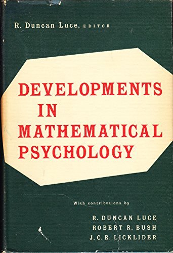 Beispielbild fr Developments in Mathematical Psychology zum Verkauf von Better World Books