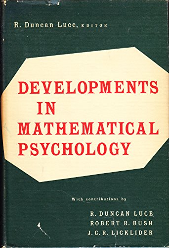 Imagen de archivo de Developments in Mathematical Psychology a la venta por Better World Books