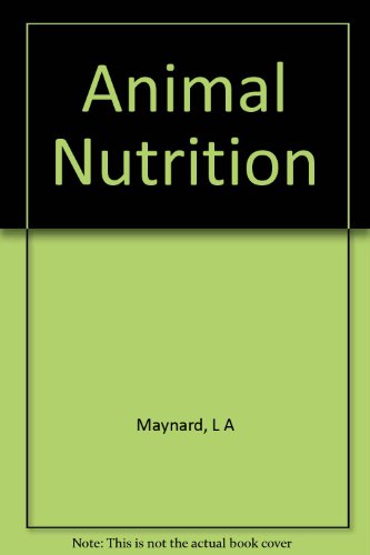 Stock image for Animal Nutrition, 2nd edition (McGraw-Hill Publications in the Agricultural Sciences) for sale by BookDepart