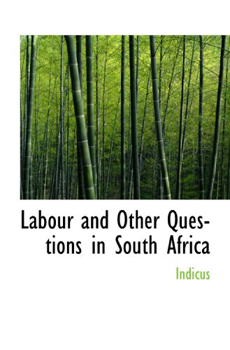 Stock image for Labour and Other Questions in South Africa for sale by Revaluation Books