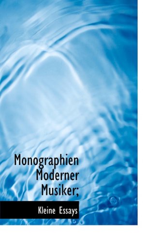 9781115068321: Monographien Moderner Musiker;