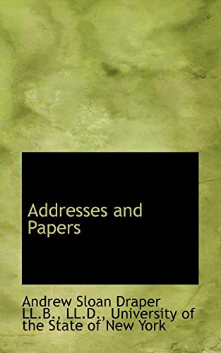 Addresses and Papers (9781115201742) by Draper