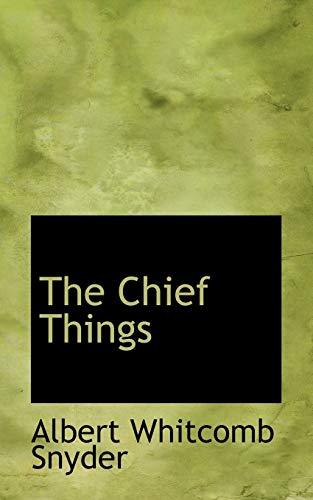 The Chief Things (9781115243179) by Snyder