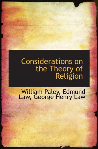 Stock image for Considerations on the Theory of Religion for sale by Revaluation Books