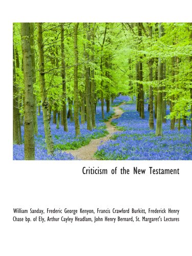 Stock image for Criticism of the New Testament for sale by Revaluation Books