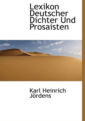 9781115287272: Lexikon Deutscher Dichter Und Prosaisten