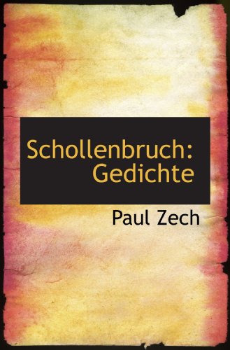 Beispielbild fr Schollenbruch: Gedichte zum Verkauf von Buchpark