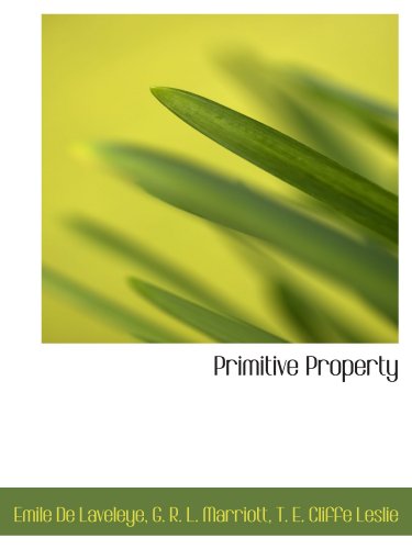 Imagen de archivo de Primitive Property a la venta por Revaluation Books