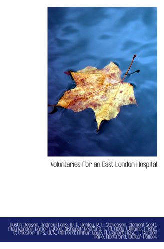 Stock image for Voluntaries for an East London Hospital for sale by Revaluation Books