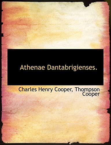 9781116075892: Athenae Dantabrigienses.