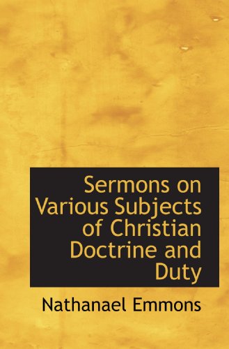 Stock image for Sermons on Various Subjects of Christian Doctrine and Duty for sale by Revaluation Books