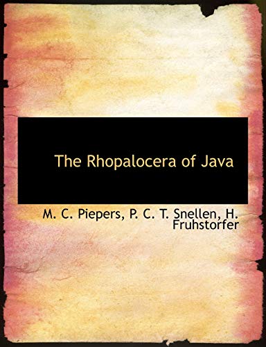 9781116103656: The Rhopalocera of Java
