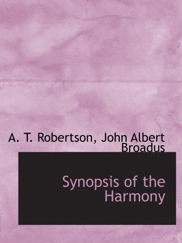 Imagen de archivo de Synopsis of the Harmony a la venta por Revaluation Books